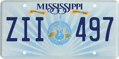 MS license plate ZII497