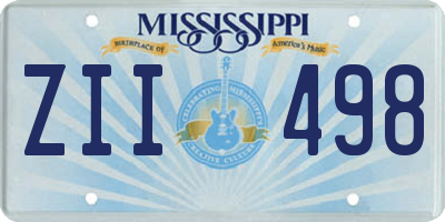 MS license plate ZII498