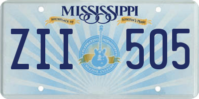 MS license plate ZII505