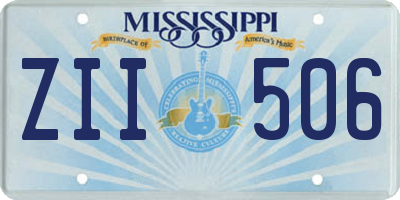 MS license plate ZII506