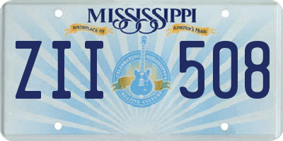 MS license plate ZII508
