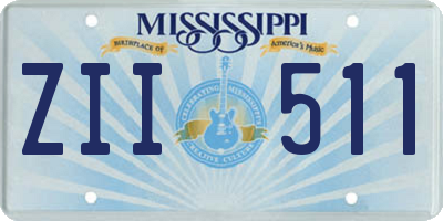 MS license plate ZII511