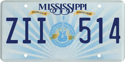 MS license plate ZII514