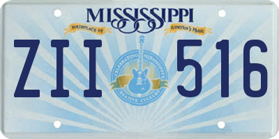 MS license plate ZII516