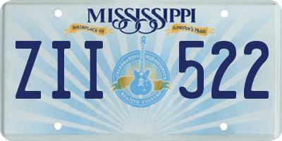 MS license plate ZII522
