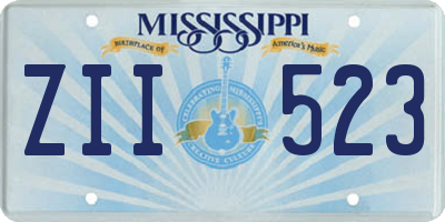 MS license plate ZII523