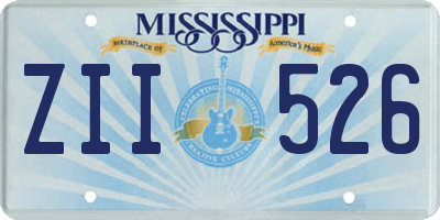 MS license plate ZII526