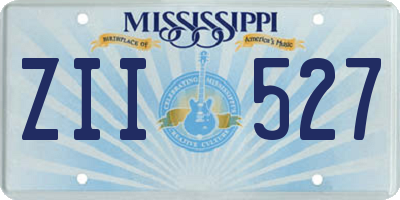 MS license plate ZII527