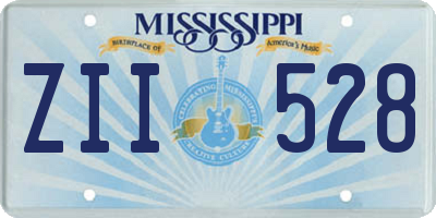 MS license plate ZII528