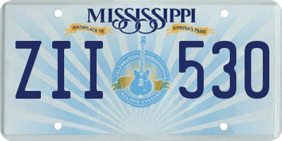 MS license plate ZII530