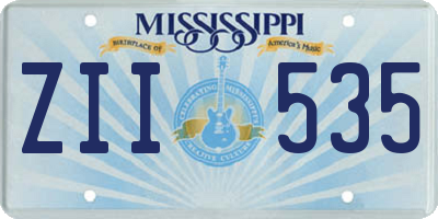 MS license plate ZII535