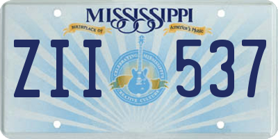MS license plate ZII537