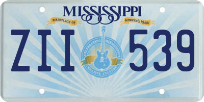 MS license plate ZII539