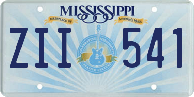 MS license plate ZII541