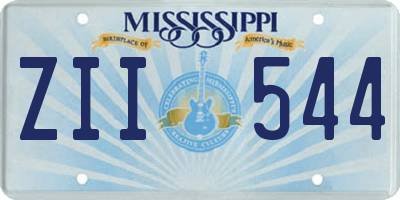 MS license plate ZII544