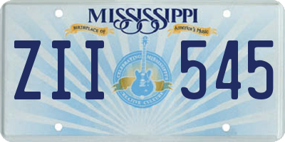 MS license plate ZII545