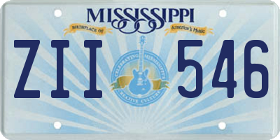MS license plate ZII546