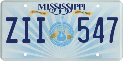 MS license plate ZII547