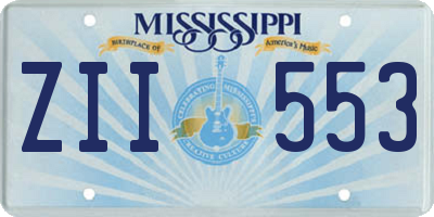 MS license plate ZII553