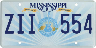 MS license plate ZII554