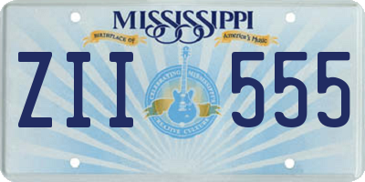 MS license plate ZII555