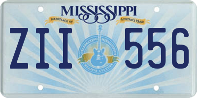 MS license plate ZII556