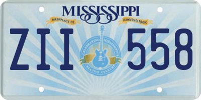 MS license plate ZII558