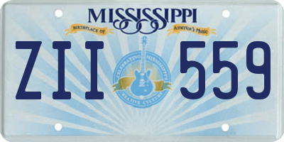 MS license plate ZII559