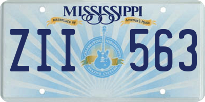 MS license plate ZII563