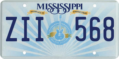 MS license plate ZII568