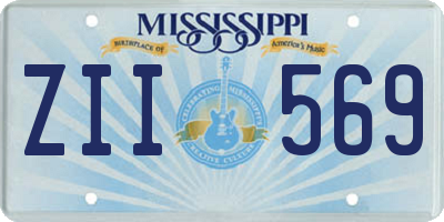 MS license plate ZII569