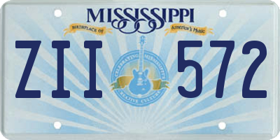 MS license plate ZII572
