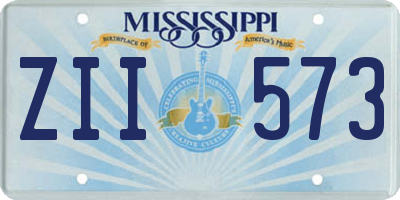 MS license plate ZII573