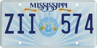 MS license plate ZII574