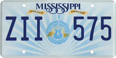 MS license plate ZII575