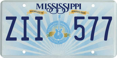 MS license plate ZII577