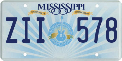 MS license plate ZII578