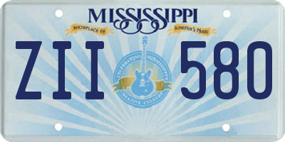 MS license plate ZII580