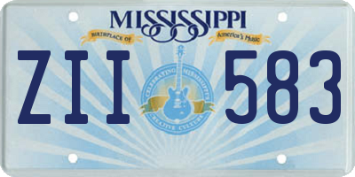 MS license plate ZII583
