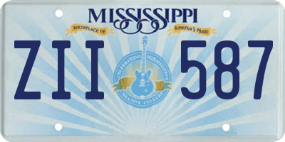 MS license plate ZII587