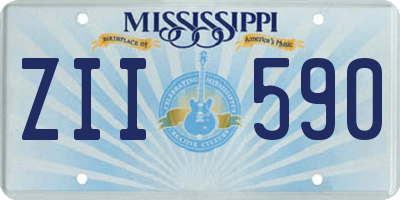MS license plate ZII590