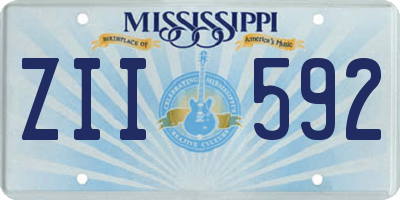 MS license plate ZII592