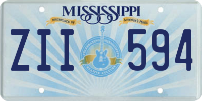 MS license plate ZII594