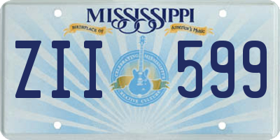 MS license plate ZII599