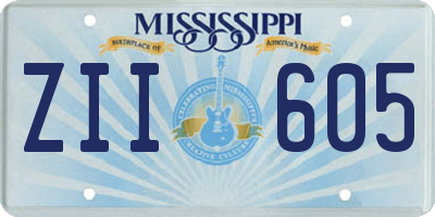 MS license plate ZII605