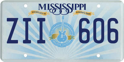 MS license plate ZII606