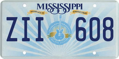 MS license plate ZII608