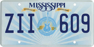 MS license plate ZII609