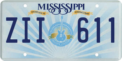 MS license plate ZII611