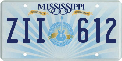 MS license plate ZII612